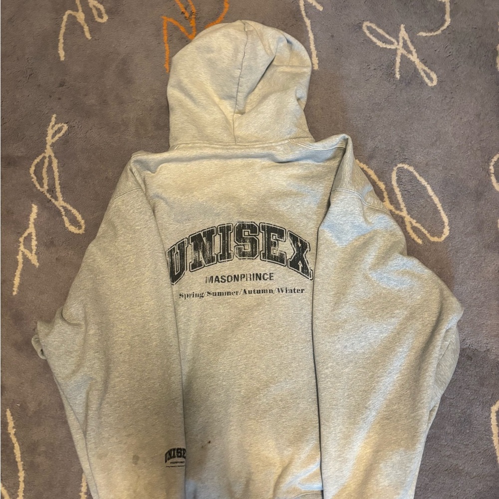 Maison Prince Unisex baggy Gray Hoodie